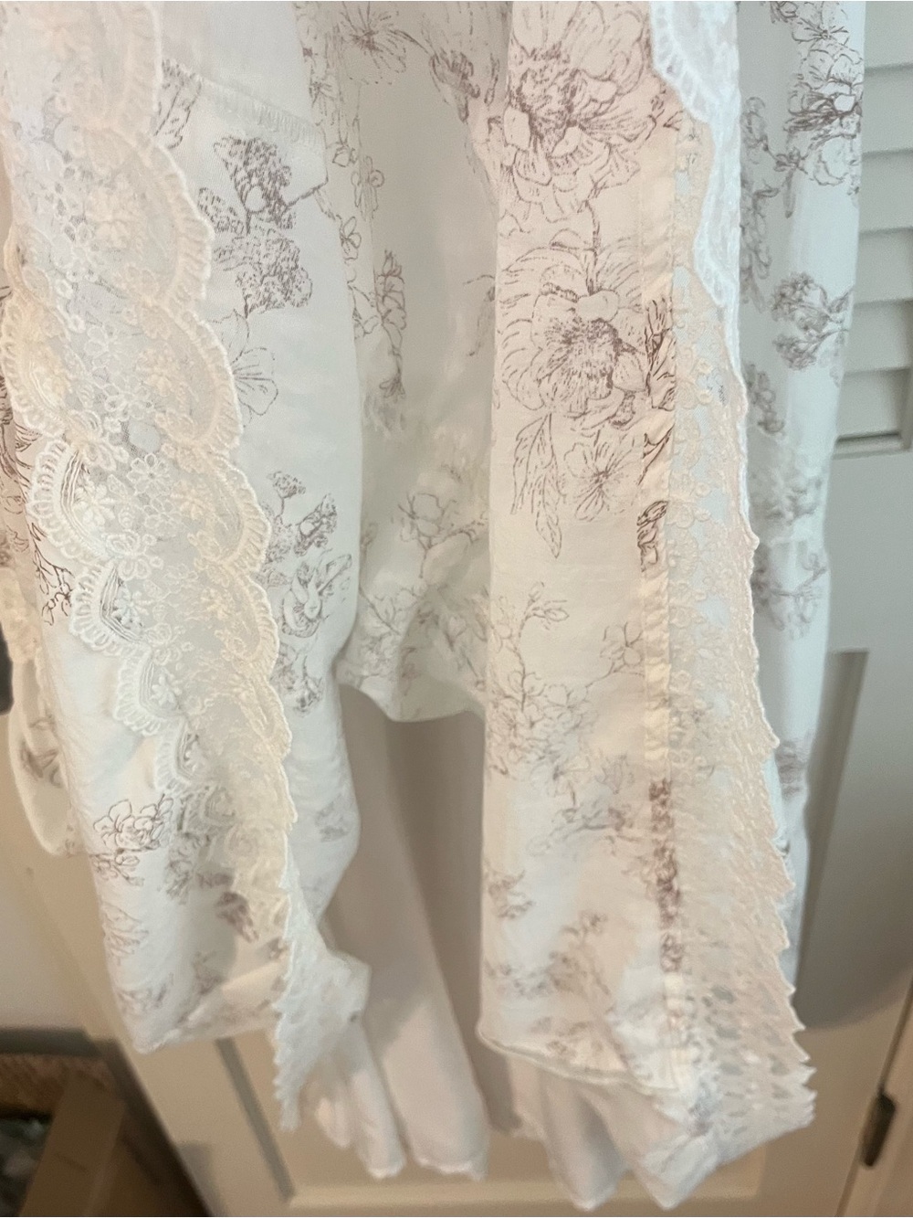 Altar'd State Stella Ivory Floral Lace Tiered Midi Dress - Picture 9 of 14